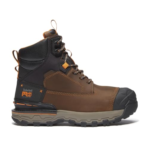 Timberland PRO Boondock - Botas de trabajo industriales ultraligeras de 6 pulgadas con puntera de seguridad, impermeables, para hombre, Marrón medio, 47 EU