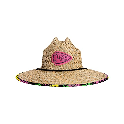 Image of FOCO Men's NCAA College Team Logo Floral Straw Sun Hat