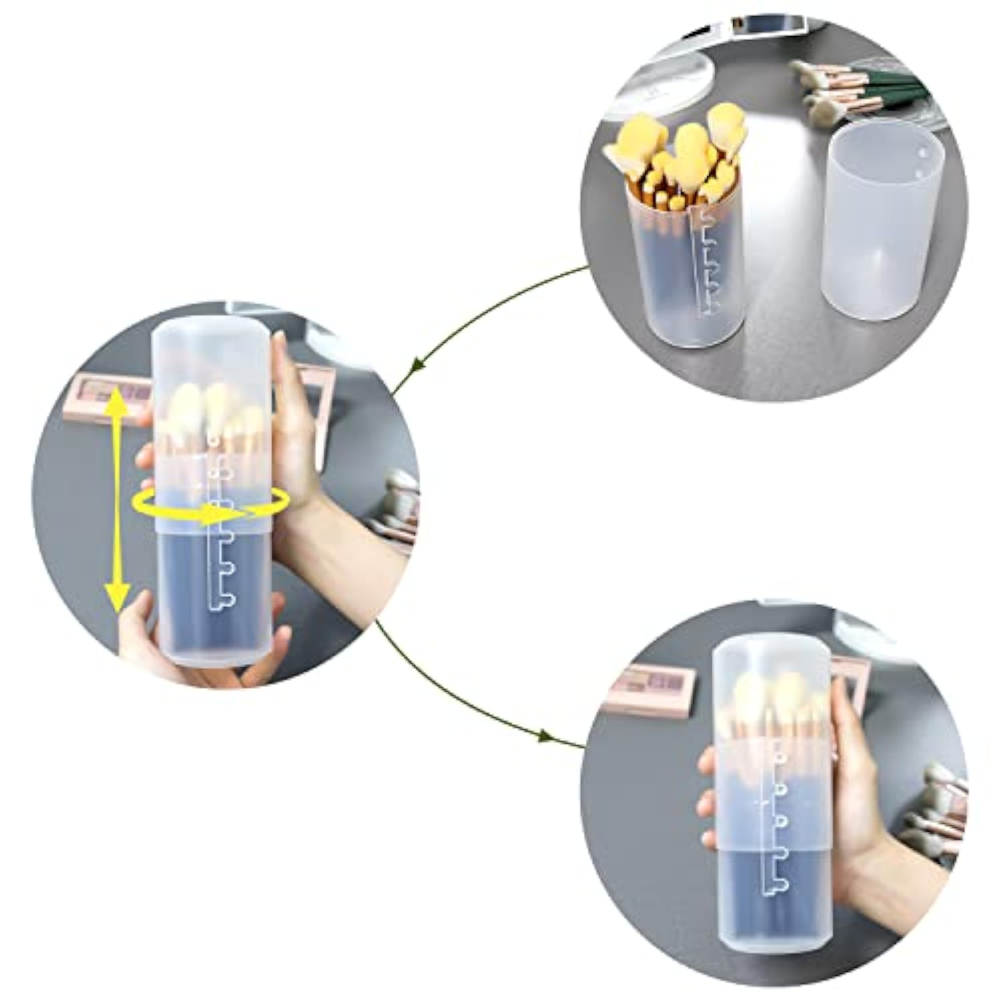 Retractable Makeup Brush Holders, Brushes Organizer