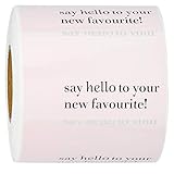 WRAPAHOLIC 2 x 3.2 Inch 350 Total Labels - Say Hello to Your New Favorite Stickers - Pink Business & Thank You Stickers for Party Decorations and Craft