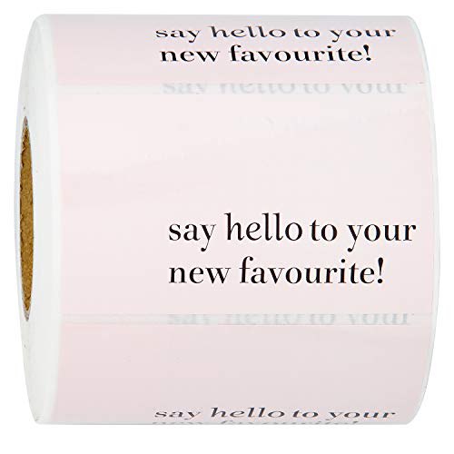 WRAPAHOLIC 2 x 3.2 Inch 350 Total Labels - Say Hello to Your New Favorite Stickers - Pink Business & Thank You Stickers for Party Decorations and Craft