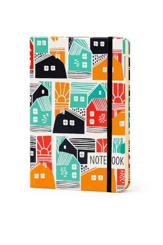 Image of COI A5 Trendy Pattern Journal - 5.5x8.5 in Unlined Notebook with 192 Premium 80 GSM Pages, Elastic Band & Two Ribbon Bookmarks for Daily Planning & Sketching