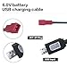 6.0V USB Charger Cable with JST 2 Pin Plug Compatible RC Car RC Plane RC Tank RC Boat and Other Remote Control Toys for Universal 6.0V 2S Lipo Battery (1)