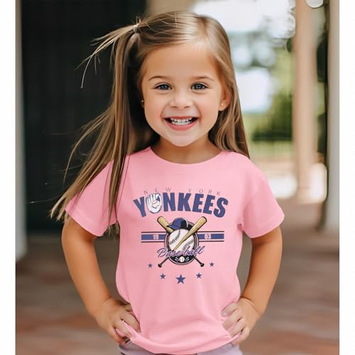 KEKEMI Baseball Shirt for Toddler Boys Girls Baseball Team Print T-Shirt Ballgame Outfit Game Day Tees Cute Summer Sport Tops2