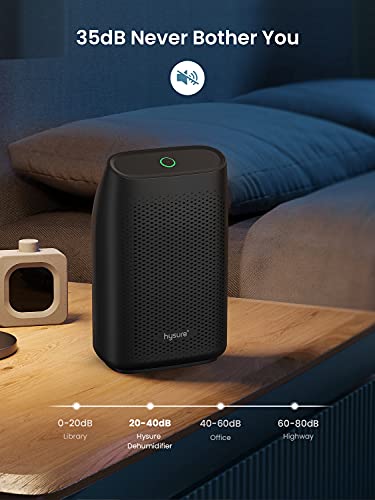 Hysure Dehumidifier,700Ml Compact Deshumidificador 1200 Cubic Feet(215 Sq Ft) Quiet Portable Dehumidifier For Bathroom Rv Dorm Room Baby Room Home - Black #TOP1