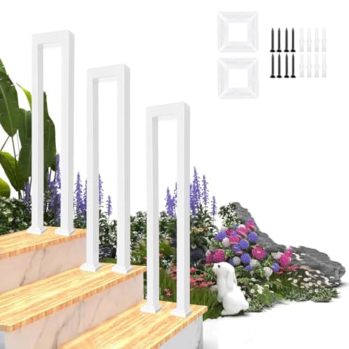 Ogimeka Barandilla Escalera Interior, Pasamanos Escalera en Forma de U, Barandillas Escaleras para Villas, Balcones, Pasillos, Apartamentos, Interiores y Exteriores (55cm, Blanco)