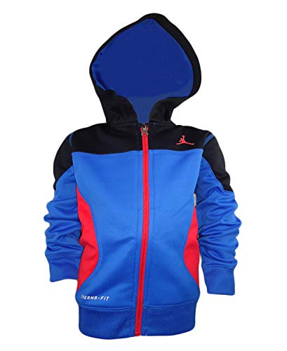 Jordan Activewear Front-Zip Hoodie Little Boys (4, Blue Red)