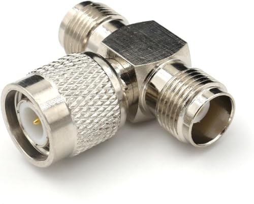 ABONIX-TNC-Male-to-Dual-TNC-Female-Tee-Connector-3-Way-RF-Coaxial-Adapter-Ideal-for-Antennas-Ham-Radio-Satellite-WiFi-Router-Pack-of-1