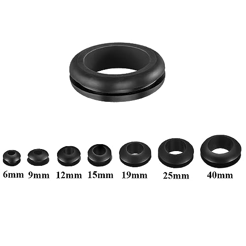 Image of Blanking Closed Rubber Grommets and Open Wiring Grommet 6mm to 40mm (Open Grommets, 6mm)