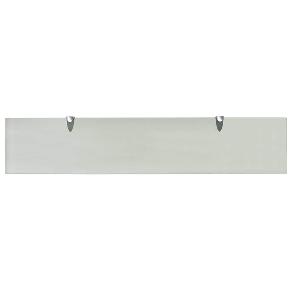 Tidyard 2 STK.Schwebende Wandregal Glasregal Regale Mit 2 Befestigungsclips aus Zink-Legierung Sicherheitsglas,Glasboden Glasablage Wandablage Badregal,Glas-Stärke:8 mm,Tragfähigkeit:15 kg