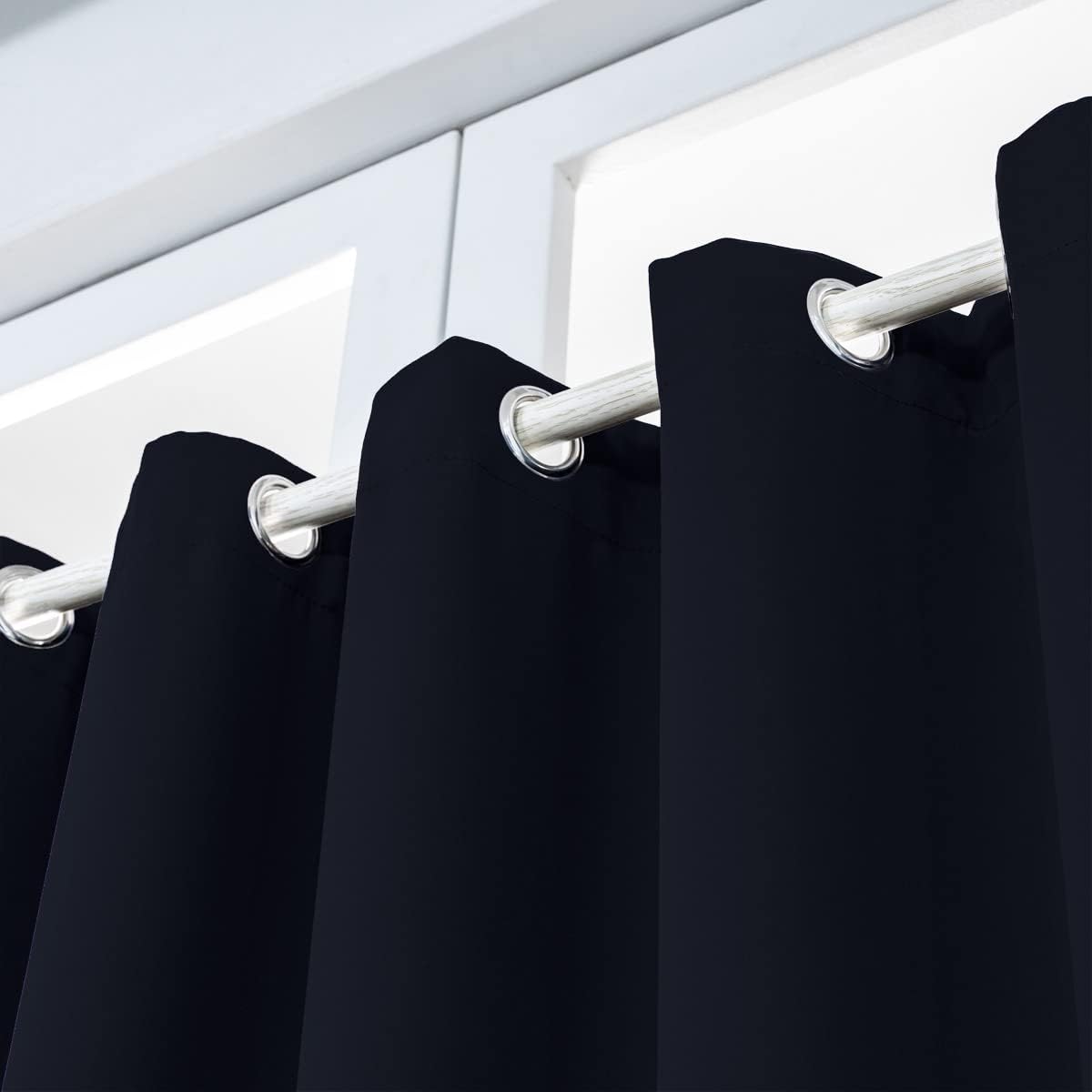 LA PALMA Extra Wide Sliding Door Curtains – Blackout Patio Sliding Glass Door Drapes Thermal Insulated for Living Room Dividers for Bedroom Noise Reducing Privacy Grommet Top 1 Panel