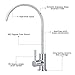 Water Faucet, Lead-Free Beverage Faucet Water Filtration System Purifier filter Drinking Water Faucet， 1/4-Inch Tube, Brushed Stainless Steel，Upgrade-By E-Starlet