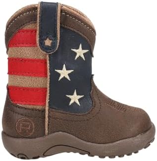 ROPER baby girls American Patriot Western Boot, Brown, 2 Infant US | Image 2