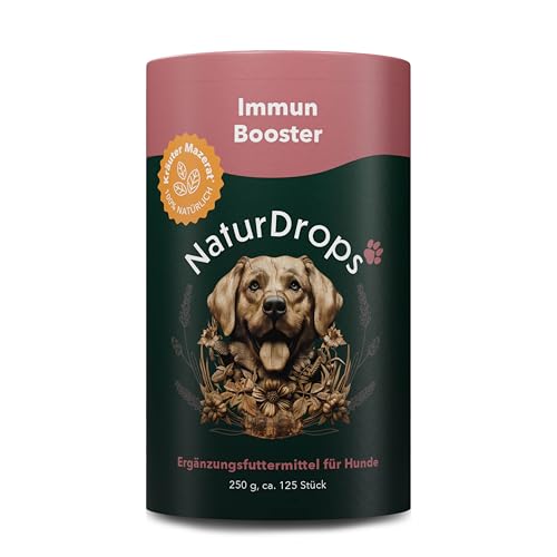 NaturDrops Immun Booster - Bocadillos para Perros con función (125 Unidades, 250 g)