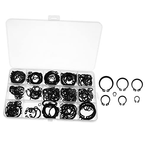 PRETYZOOM 320pcs External Circlip Snap Ring Assortment Set Steel Retaining Clip Rings for Appliance Automotive Repairs