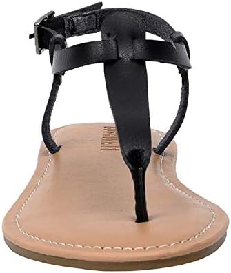 CUSHIONAIRE Women's Clea Flat Sandal with +Comfort 6 Black