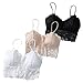 Damen BHS 3er Pack Ohne Buegel Push up Yoga Spitze BH Bra Top Set Sport-BHS für Women Fitness Lauf Joggen Yoga Bra