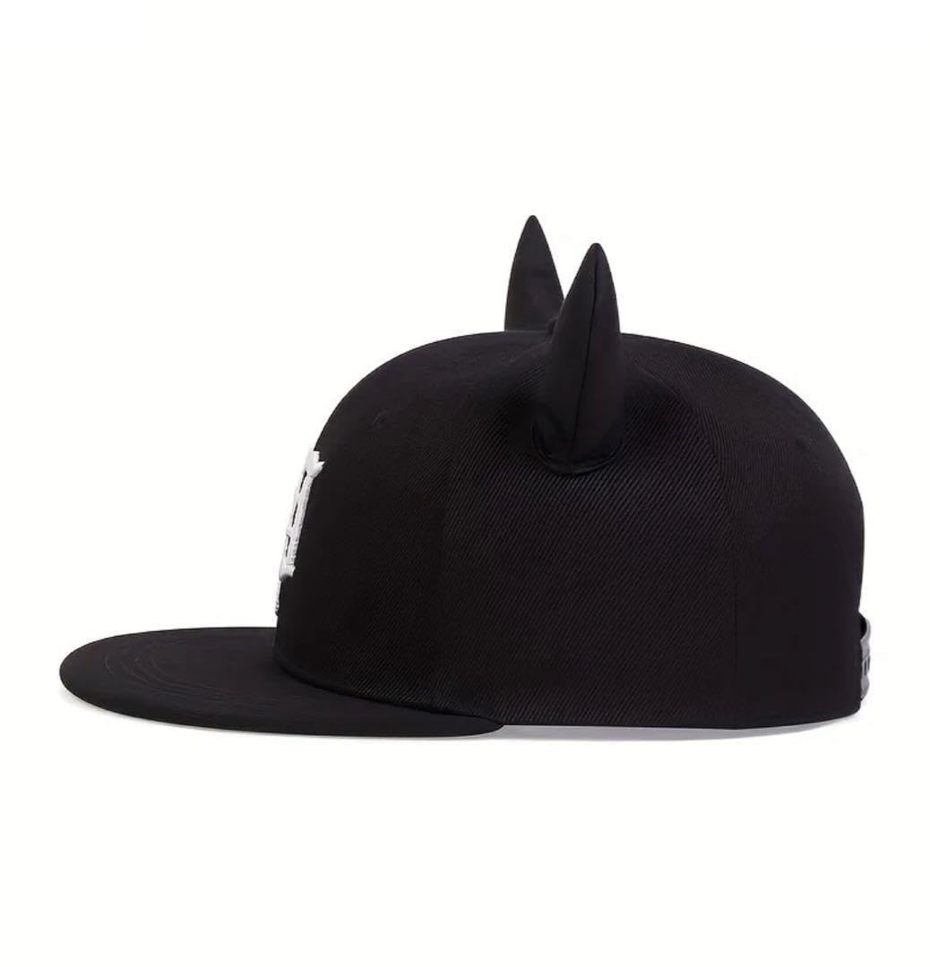 Amazon.co.jp: ツノ付き 帽子 ピラフ星人 ブラック キャップ メンズ