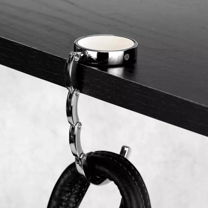1 Suporte Gancho Porta Bolsa de Metal Dobrável Portátil de Mesa Pendurar
