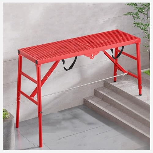 Plataforma de trabajo de andamio estable taburete plegable portátil duradero 2