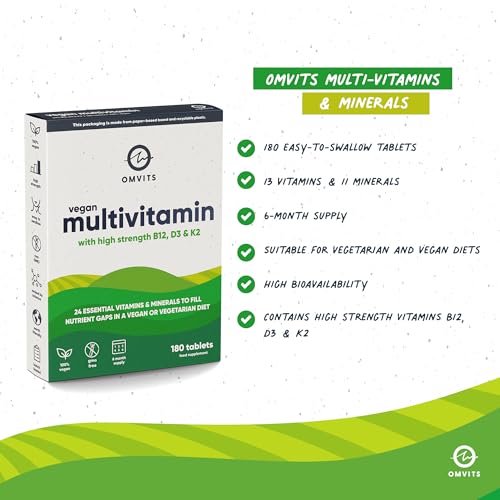 Vegan Multivitamins & Minerals - with High Strength Vitamin B12, D3, K2 & Iron - 180 Tablets in Low Waste Packaging - 6 Month Supply - Advanced Supplement for Men & Women - Palm Oil & GMO Free - Image 5
