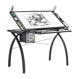 Artograph Futura Light Tracing Table for Artists with Storage and Adjustable, Dimmable Glass Work Top