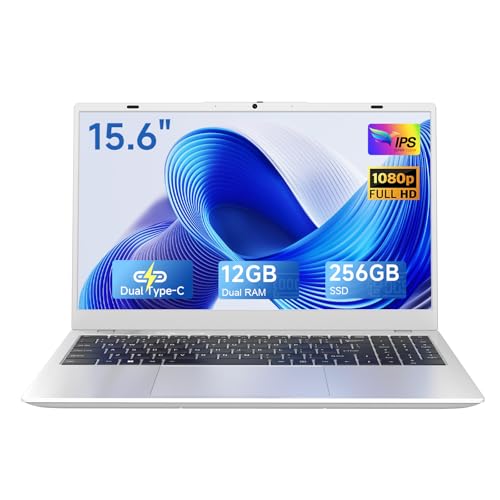 Image of Laptop Computer, 15.6 inch FHD Display, 12GB RAM, 256GB SSD