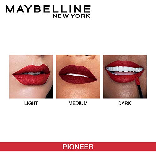 Image of Maybelline New York Super Stay Matte Ink Liquid Lipstick, Pioneer + Hypercurl Mini Mascara | Liquid Lipstick | Volumizing Mascara.