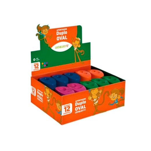 Apontador Duplo Oval/deposito Cx/12 Und - Leoeleo