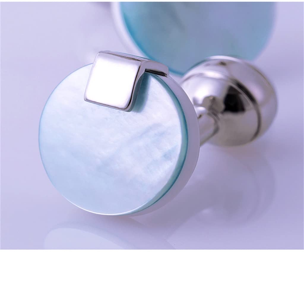 Camisas Gemelos para Hombre Gemelos De Concha Azul Botones Boda Novio Invitado Camisas Gemelos Accesorios