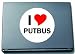 Produktbild I Love Aufkleber Decal Sticker Laptopaufkleber Laptopskin 297 mm mit Stadtname PUTBUS