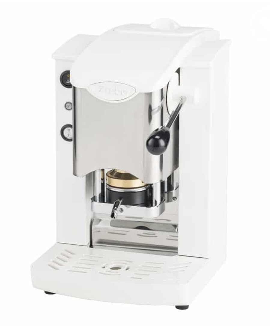 FABER COFFEE MACHINES | Modello Slot Inox | Macchina caffe a cialde ese 44mm | Pressacialda in ottone regolabile (BIANCO | BIANCO)
