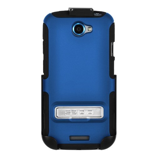 Seidio BD2-HK3HTNESK-RB DILEX Hülle with Metal Kickstand and Holster Combo for use with HTC One S - Royal Blue