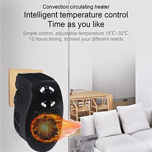 Aquecedor de espaço de tomada de parede,500w Smart Heater Fan Wall Tomada Aquecedor de Espaço com Te