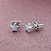 3 Pair Set Stud Earrings Moon, Star and Heart for Women Men 7 MM Tiny Simple Geometric Stud Earring (3)