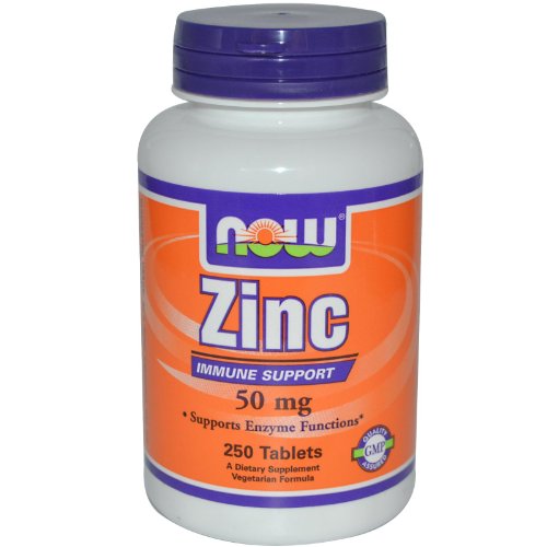 Zinc 50mg 250 Tabs, NOW Foods
