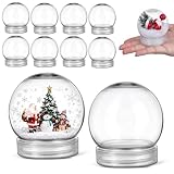 YARNOW 10pcs DIY Snow Globe Clear Plastic Water Globe with Screw Off Cap Empty Fillable Water Globe Keepsake Globe Display Case for DIY Crafts Summer Home Decoration