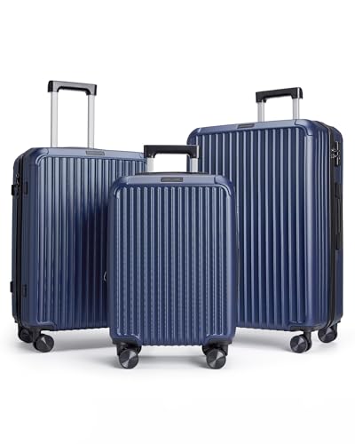 LIGHT FLIGHT Luggage Sets, Durable Hard Shell 3 Piece Set