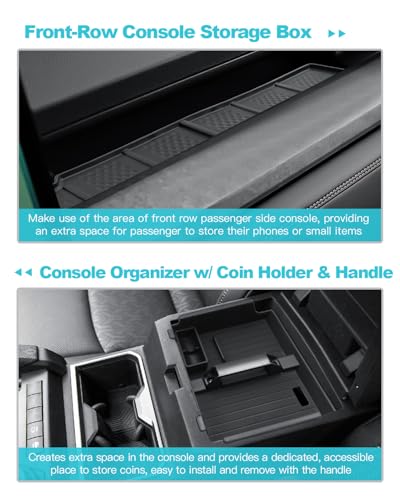 Image of CDEFG 3PCS for 2025 2026 Toyota 4Runner Center Console Organizer Front Row Passenger Side Dash Organizer Storage Box for 2026 Toyota 4Runner Accessories 2025 Center ConsoleTray w /Coin Holder