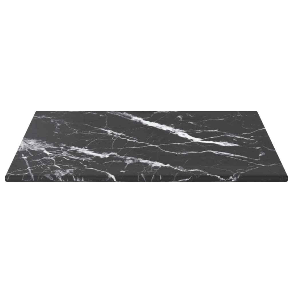 Plateau de table rond en verre trempé aspect marbre 30 x 30 cm – Plateau en verre durable résistant aux rayures pour tables basses – Plateau de table en verre trempé pour protéger contre les