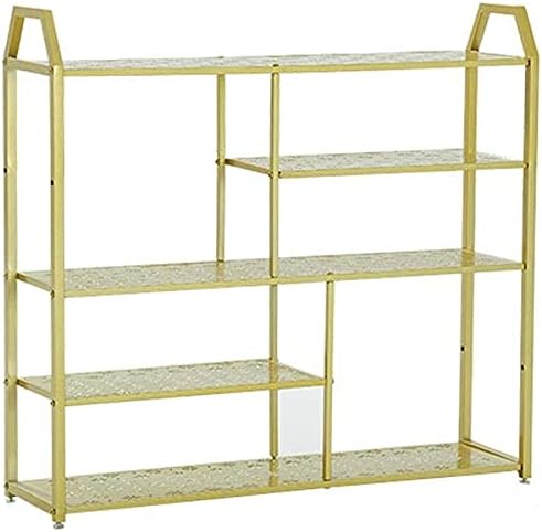 Modern Wrought Iron Shoe Rack with Multilayer Gold Shelves for Living Room Hallway and Bedroom Convenient Shoe Storage Solution