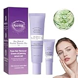 Facial Hair Removal Cream for Women, Upper Lip, Chin & Cheeks Hair Remover, Chin & Cheeks with Hydrating Care, Effective Quick Ha-ir Removal