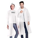NVioAsport Rain Ponchos for Adults, Reusable Lightweight Rain Coat for Men and Women with Drawstring