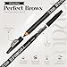 The BrowGal Eyebrow Pencil with Spoolie & Built in Sharpener - Shade 01 Black - Waterproof & Buildable Brow Pencil with Hair Like Strokes - Natural Looking, Soft Finish