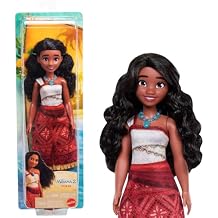 Mattel Disney Moana 2 Moana Fashion Doll مع 2 إكسسوارات، زي قابل للإزالة مع قلادة وخلخال، مستوحى من الفيلم