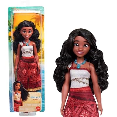 Mattel Disney Moana 2 Moana Fashion Doll مع 2 إكسسوارات، زي قابل للإزالة مع قلادة وخلخال، مستوحى من الفيلم