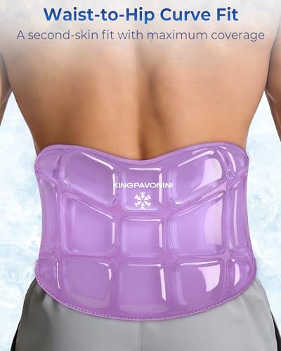 Image of KingPavonini Reusable Ice Pack for Back Pain Injury Instant Relief, Purple