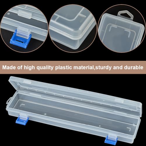Image of GORGECRAFT 3Pcs Translucent Plastic Paint Brush Holders Stackable Case Organizers Drawing Tools Storage Box Long Watercolor Pen Pencil Container for Artist Art Craft Office Supplies 13.78x3.11x1.4inch