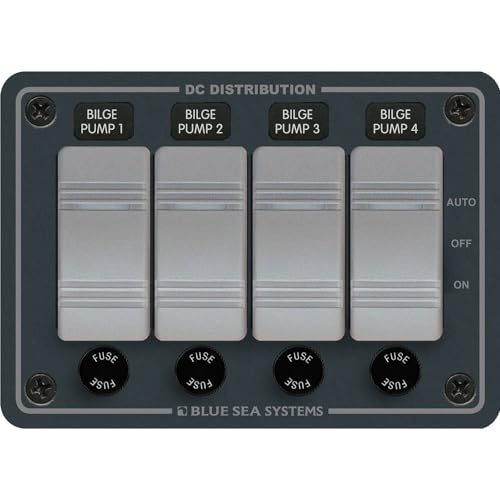 Panneau H2O Blue Sea 12V 24V commande pompe de cale bateau horizontal - 4