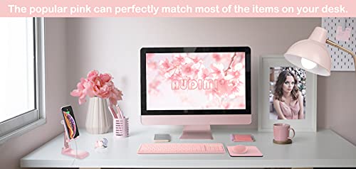 Image of Audimi Small Mouse Pad 6 x 8 Inch, Mini Mouse Pad Thick for Laptop Wireless Mouse Home Office Travel, Portable & Washable (Pink)